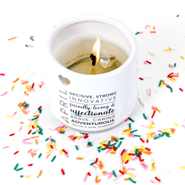 Pavilion Gift Company April 11 Oz - 100% Soy Wax Reveal Candle With Birthstone Scent: Tranquility