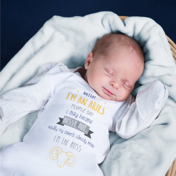 Pavilion Gift Company Aries 0-3 Months Gown With Mitten Cuffs