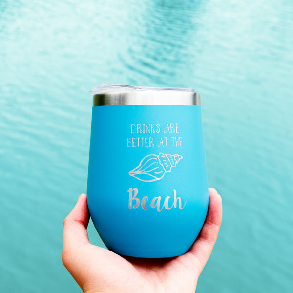 Pavilion Gift Company At The Beach 12 Oz Stemless Travel Tumbler