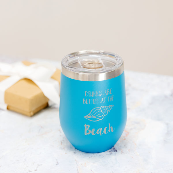 Pavilion Gift Company At The Beach 12 Oz Stemless Travel Tumbler
