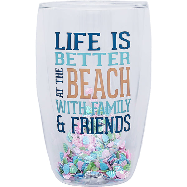 pavilion gift company At the Beach 14 oz Double-Walled Glass