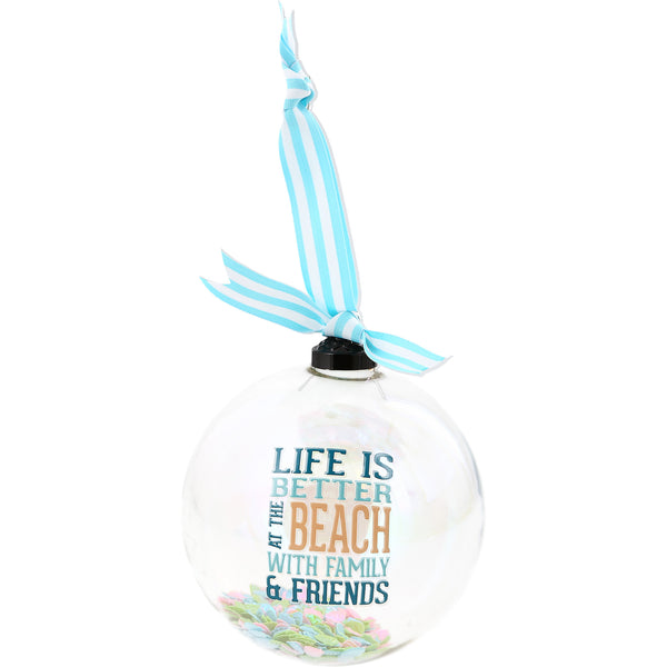 pavilion gift company At the Beach 4" Iridescent Glass Ornament