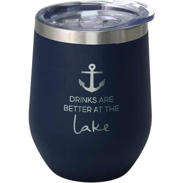 pavilion gift company At The Lake 12 oz Stemless Travel Tumbler