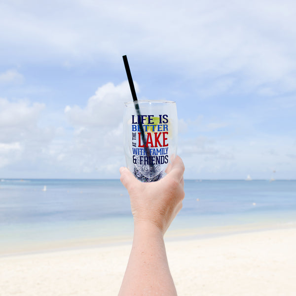 Pavilion Gift Company At The Lake 14 Oz Double-Walled Glass