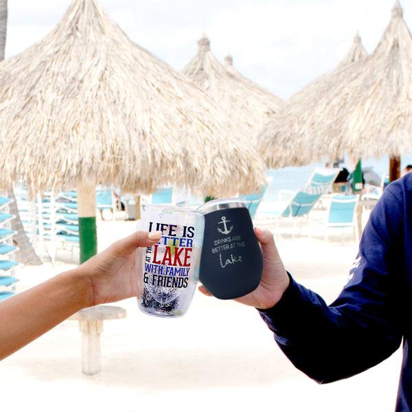 Pavilion Gift Company At The Lake 14 Oz Double-Walled Glass