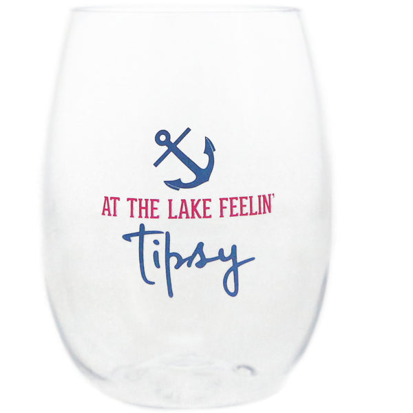 pavilion gift company At The Lake 14 oz Tritan Stemless Wine Glass