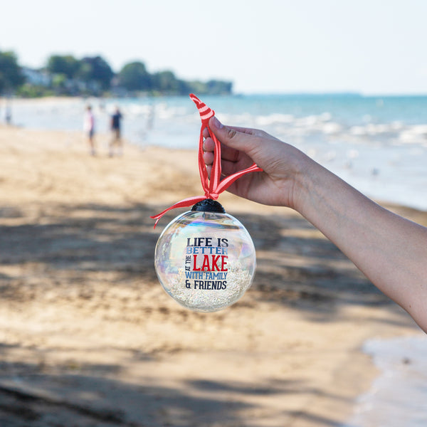Pavilion Gift Company At The Lake 4" Iridescent Glass Ornament