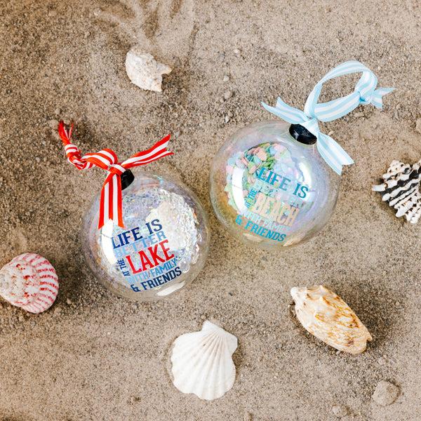 Pavilion Gift Company At The Lake 4" Iridescent Glass Ornament