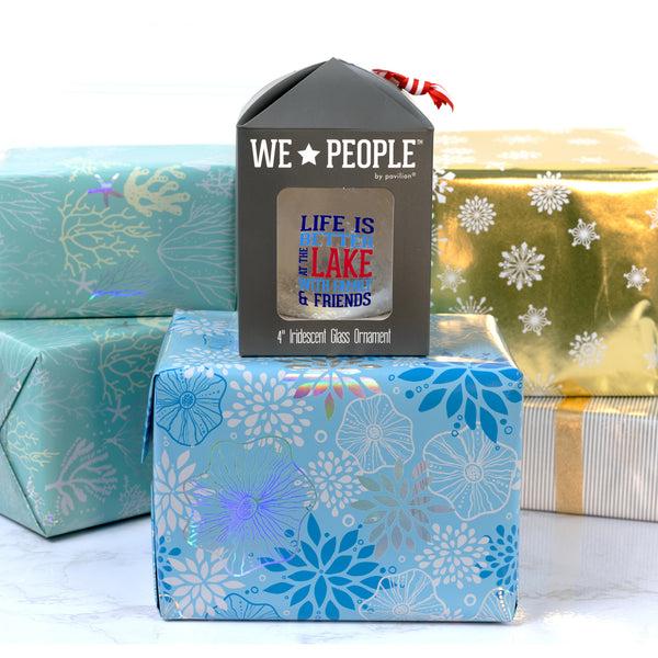 Pavilion Gift Company At The Lake 4" Iridescent Glass Ornament