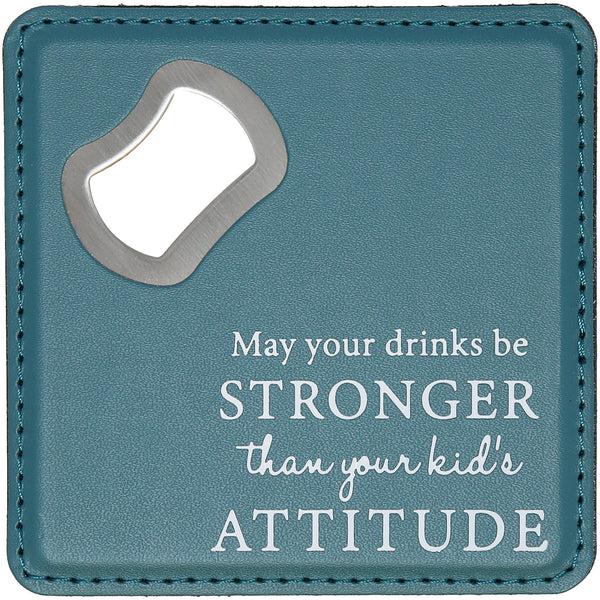 pavilion gift company Attitude 4" x 4" Bottle Opener Coaster