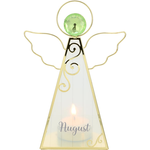 pavilion gift company August 6.5" Monthly Angel Tea Light Holder