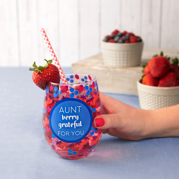 Pavilion Gift Company Aunt 18 Oz Stemless Wine Glass