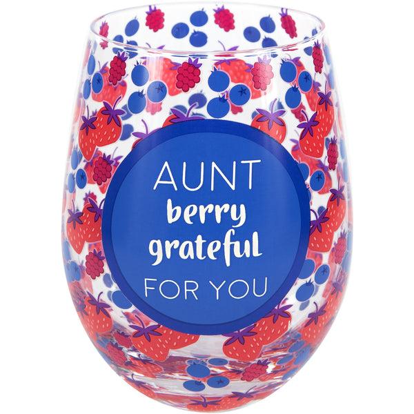 Pavilion Gift Company Aunt 18 Oz Stemless Wine Glass