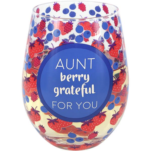 pavilion gift company Aunt 18 oz Stemless Wine Glass