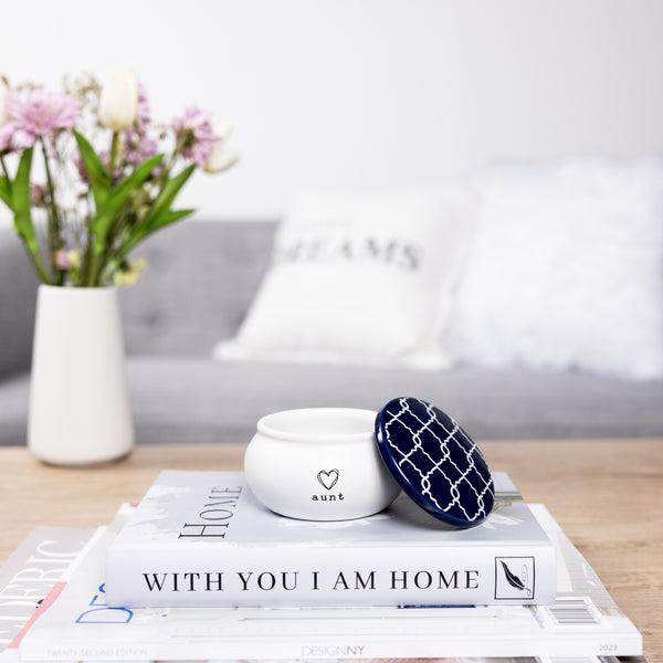 Pavilion Gift Company Aunt 3.5" Ceramic Keepsake Box