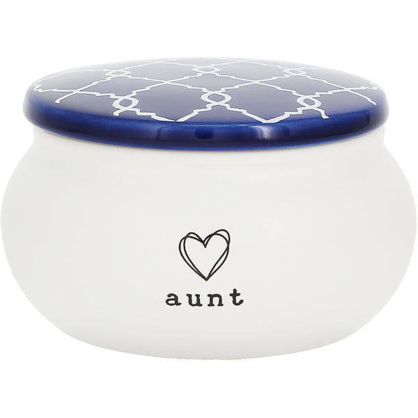pavilion gift company Aunt 3.5" Ceramic Keepsake Box