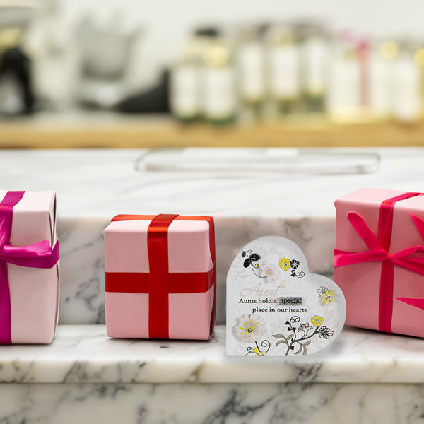 Pavilion Gift Company Aunt 3" Self-Standing Heart Plaque