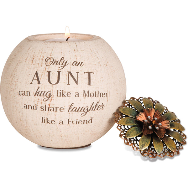 pavilion gift company Aunt 4" Round Tealight Candle Holder