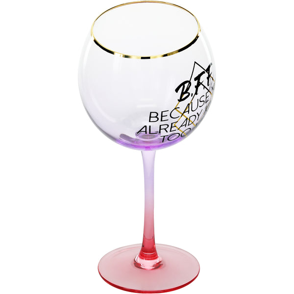 Pavilion Gift Company B.F.F. 11 Oz Tipsy Stemmed Wine Glass