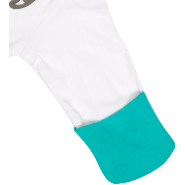 Pavilion Gift Company B.Y.O.B. 0-6 Months Teal Trimmed Sleeper