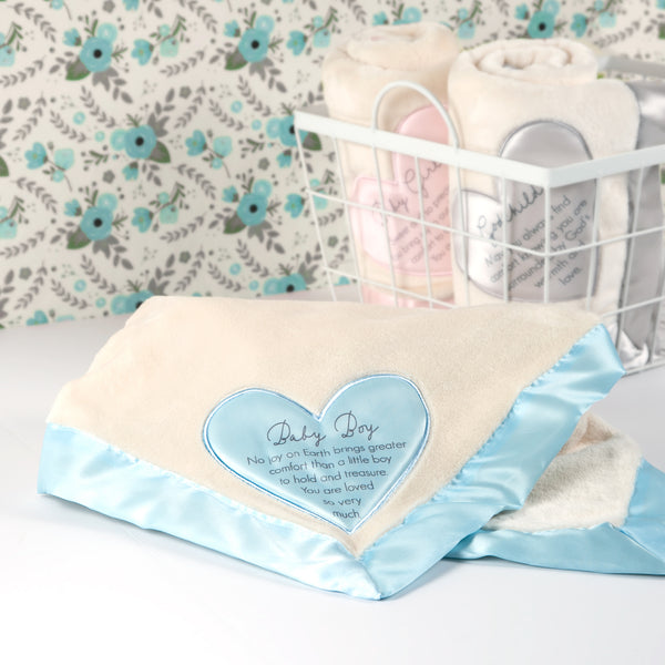Pavilion Gift Company Baby Boy 30" X 40" Royal Plush Blanket