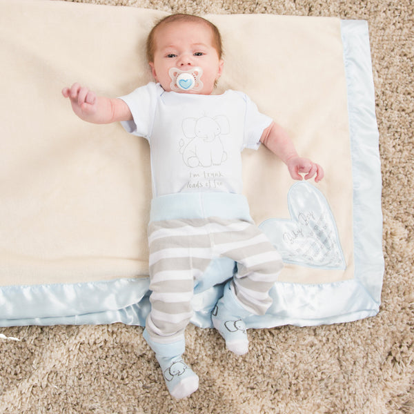 Pavilion Gift Company Baby Boy 30" X 40" Royal Plush Blanket