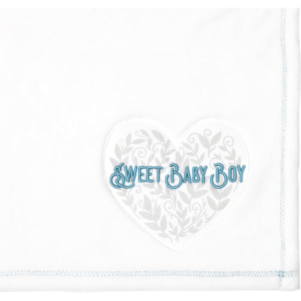 pavilion gift company Baby Boy Vines - 30" x 40" Royal Plush Blanket