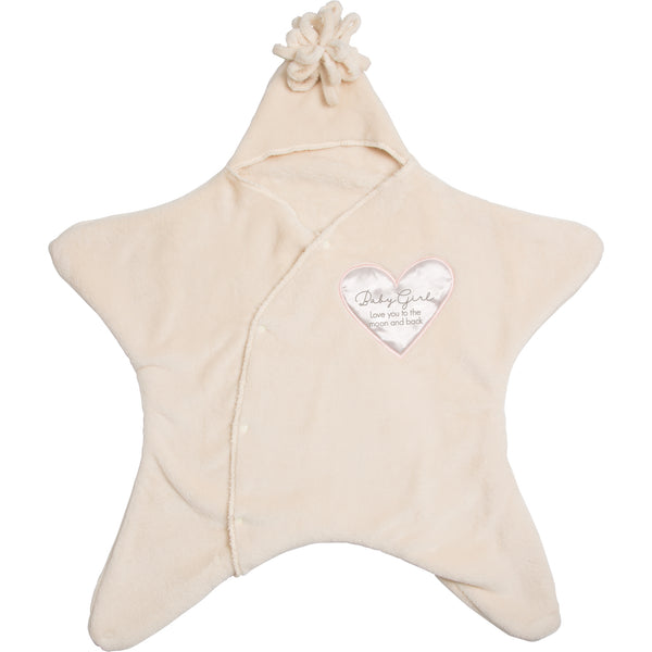 pavilion gift company Baby Girl Star 26" x 28" Star Comfort Snuggler