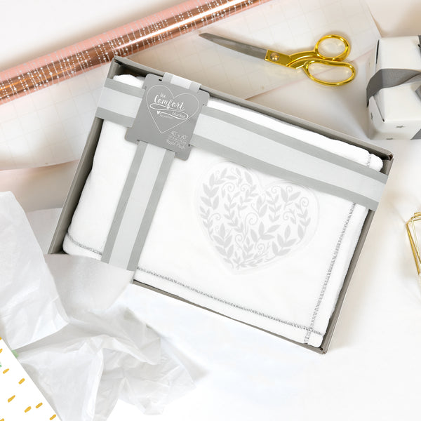 Pavilion Gift Company Baby Light Gray Vines 30" X 40" Royal Plush Blanket