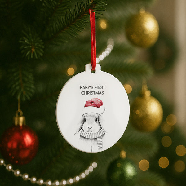 Pavilion Gift Company Baby's First Bunny - 4" Ceramic Ornament