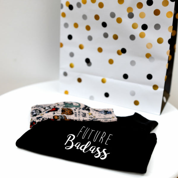 Pavilion Gift Company Badass 6-12 Months Biker Tat Tee Bodysuit