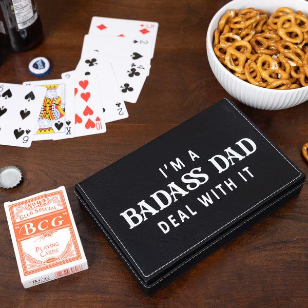 Pavilion Gift Company Badass Dad Double Deck Playing Card Set