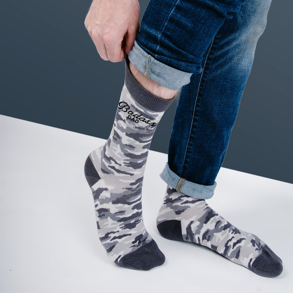 Pavilion Gift Company Badass Dad S-M Cotton Blend Sock