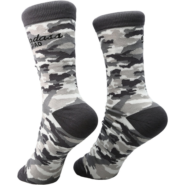 Pavilion Gift Company Badass Dad S-M Cotton Blend Sock