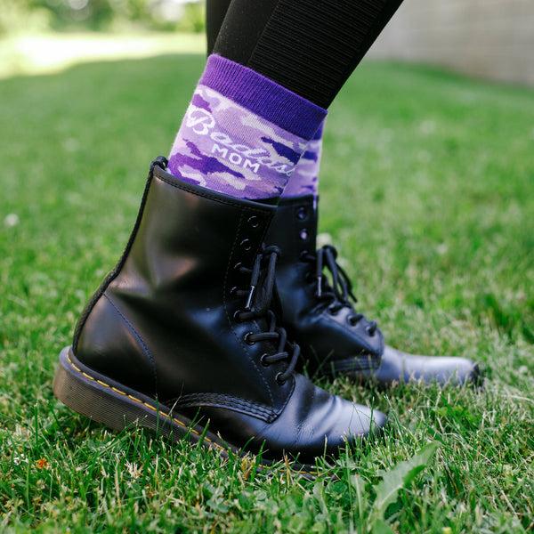 Pavilion Gift Company Badass Mom S-M Cotton Blend Sock