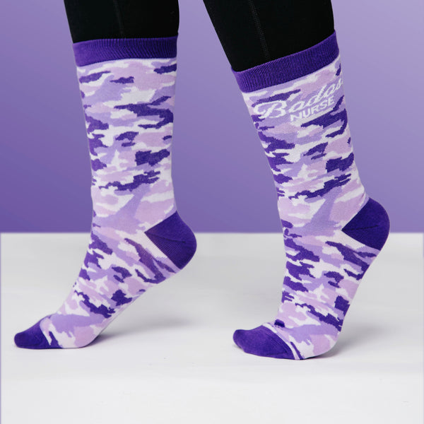 Pavilion Gift Company Badass Nurse S-M Cotton Blend Sock