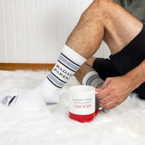 Pavilion Gift Company Badass Parent M/L Unisex Crew Sock