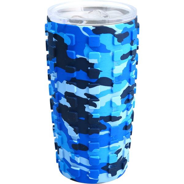 Pavilion Gift Company Badass Teacher 20 Oz Travel Tumbler With 3D Silicone Wrap
