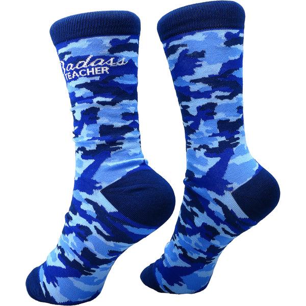 Pavilion Gift Company Badass Teacher S-M Cotton Blend Sock