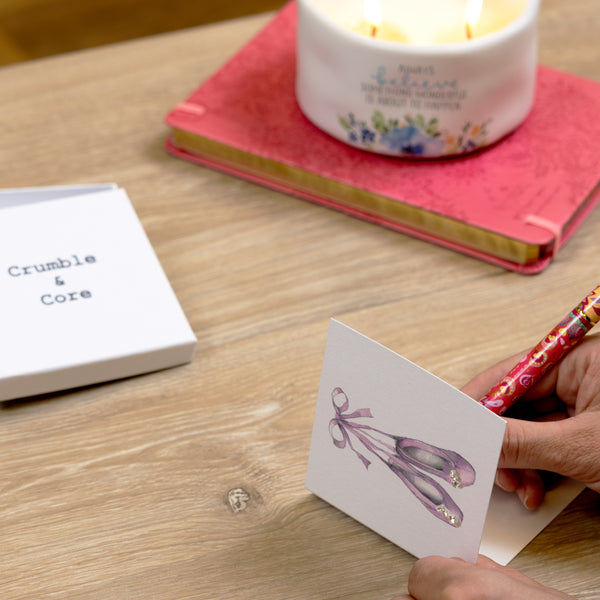 Pavilion Gift Company Ballet Shoes 10mm Sterling Silver Cubic Zirconia Drop Earrings