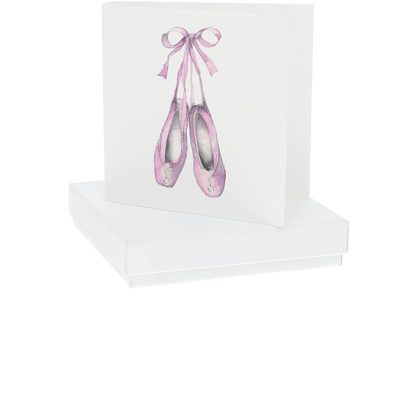 pavilion gift company Ballet Shoes 10mm Sterling Silver Cubic Zirconia Drop Earrings