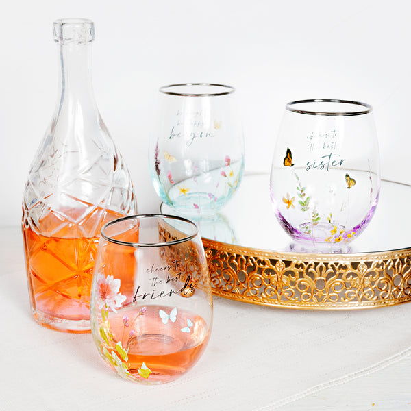 Pavilion Gift Company Be You 20 Oz Stemless Wine Glass