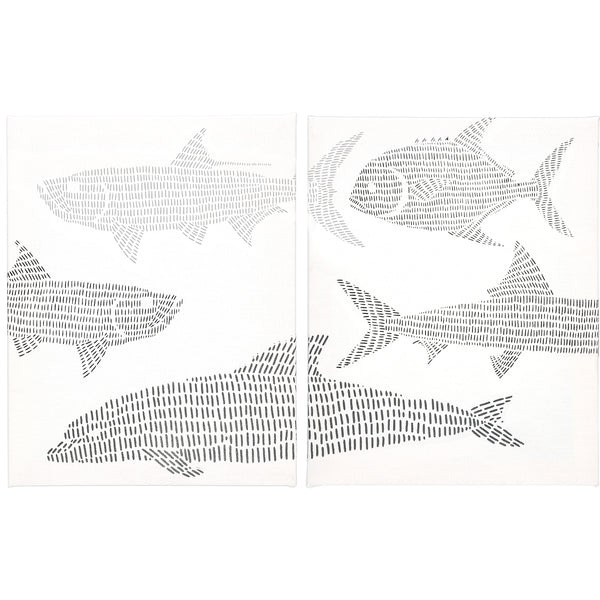 pavilion gift company Beach 12" x 15" Embroidered Plaques (Set of 2)
