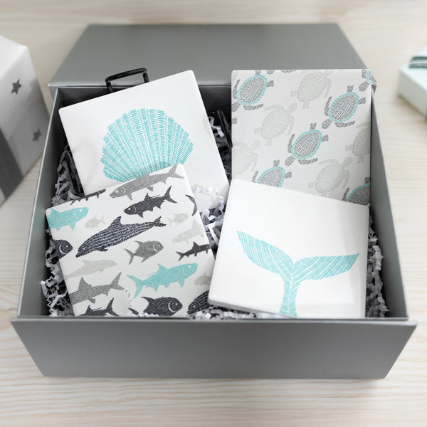 Pavilion Gift Company Beach 4" Ceramic Coasters (Set Of 4)