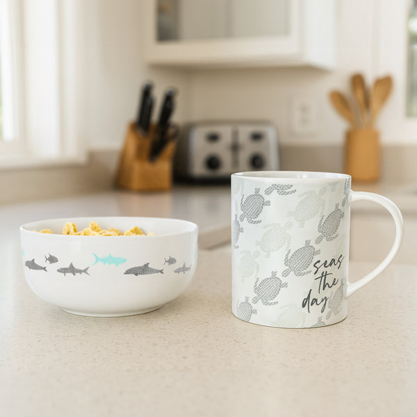Pavilion Gift Company Beach 6.25" Melamine Bowls (Set Of 2)