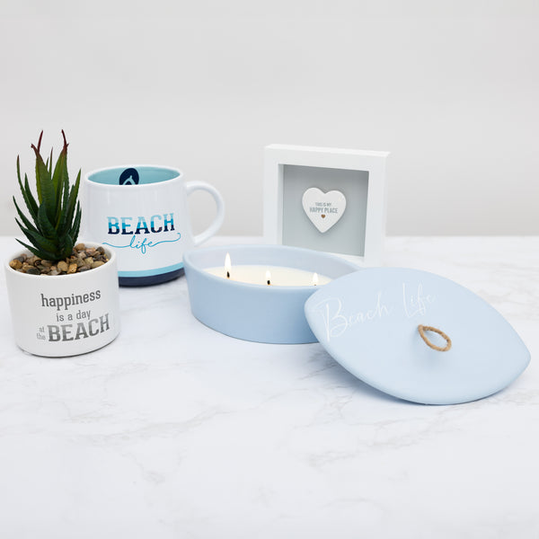 Pavilion Gift Company Beach 6 Oz - 100% Soy Wax Reveal Candle Scent: Tranquility