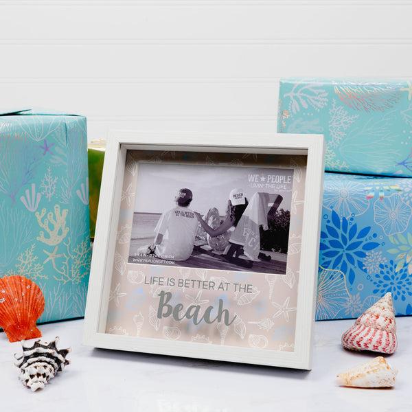 Pavilion Gift Company Beach 7.5" Shadow Box Frame (Holds 6" X 4" Photo)