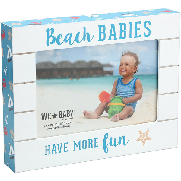 pavilion gift company Beach Babies 7.5" x 6" Frame (Holds 6" x 4" Photo)