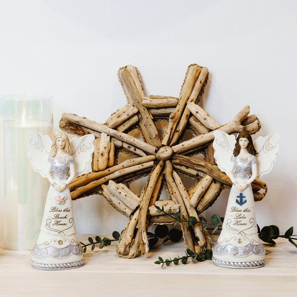 Pavilion Gift Company Beach House 7.5" Angel Holding Shells