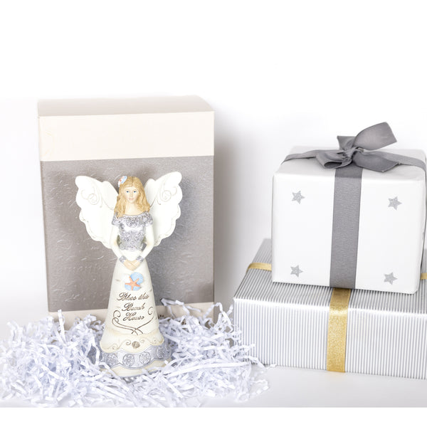 Pavilion Gift Company Beach House 7.5" Angel Holding Shells